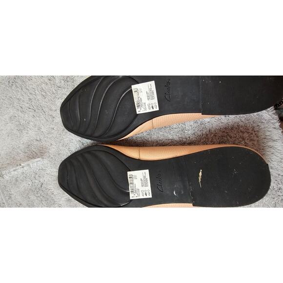 NEW Clarks Artisan Leather Alitay Susan Cap Toe Pink & Black Flats Loafers Sz 12 - Picture 8 of 8